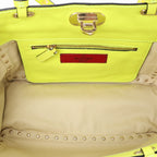 Valentino Garavani Rockstud Leather 2Way Handbag in Yellow