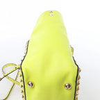 Valentino Garavani Rockstud Leather 2Way Handbag in Yellow