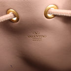 Valentino Garavani Buckets Leather 2Way Shoulder Bag in Powder Pink
