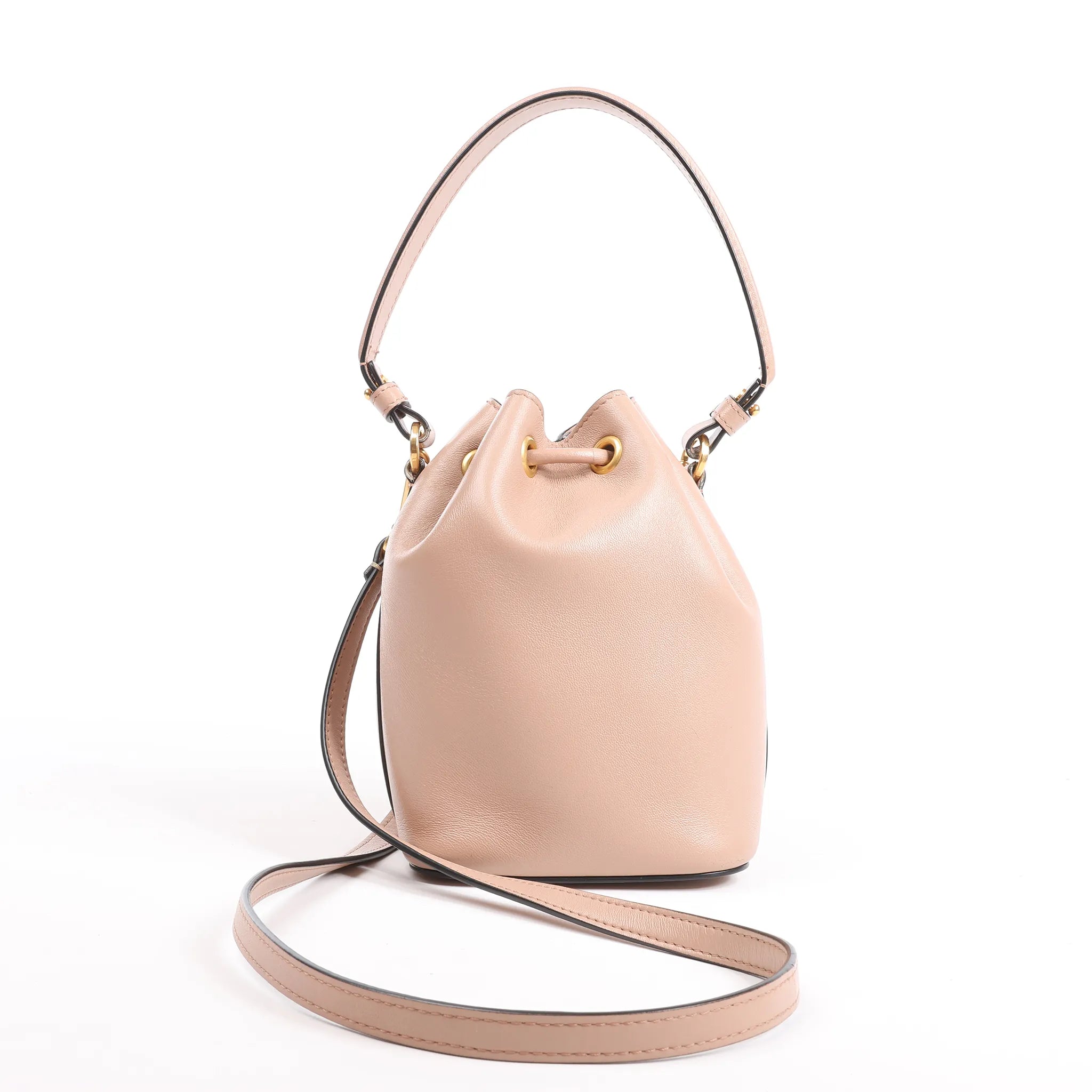 Valentino Garavani Buckets Leather 2Way Shoulder Bag in Powder Pink