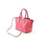 Valentino Garavani Rockstud Leather 2Way Handbag in Pink