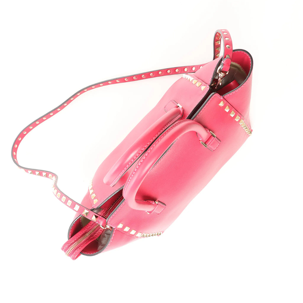 Valentino Garavani Rockstud Leather 2Way Handbag in Pink