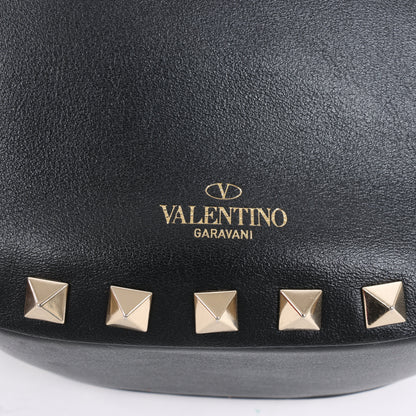 Valentino Garavani Rockstuds Leather Chain Shoulder Bag in Black