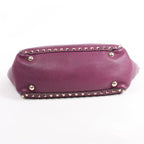 Valentino Garavani Rockstud Leather 2Way Handbag in Purple
