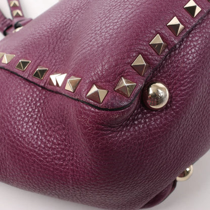 Sac à main Valentino Garavani Rockstud en cuir violet