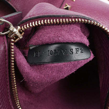 Sac à main Valentino Garavani Rockstud en cuir violet