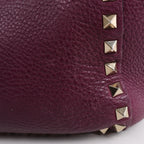 Valentino Garavani Rockstud Leather 2Way Handbag in Purple