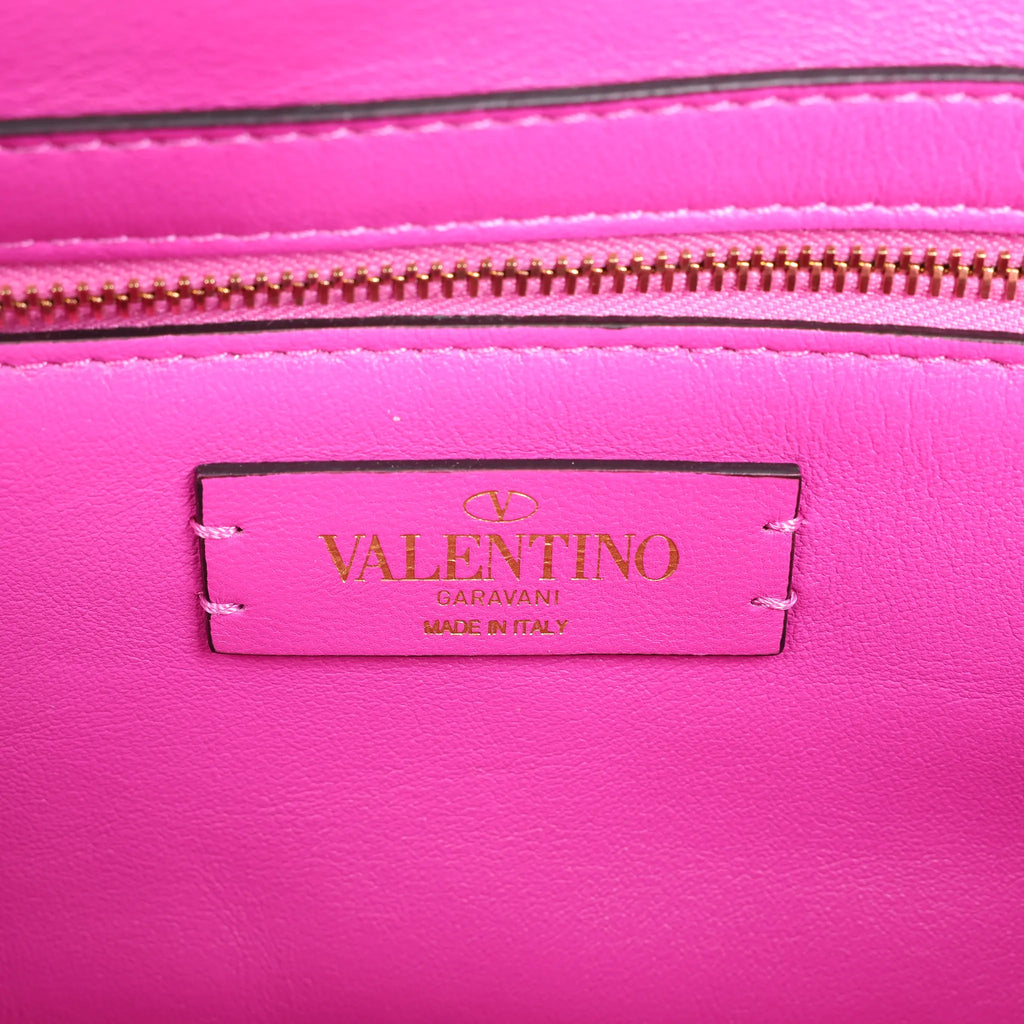 Valentino Garavani Roman Studs Leather 2-way Crossbody Bag in Pink