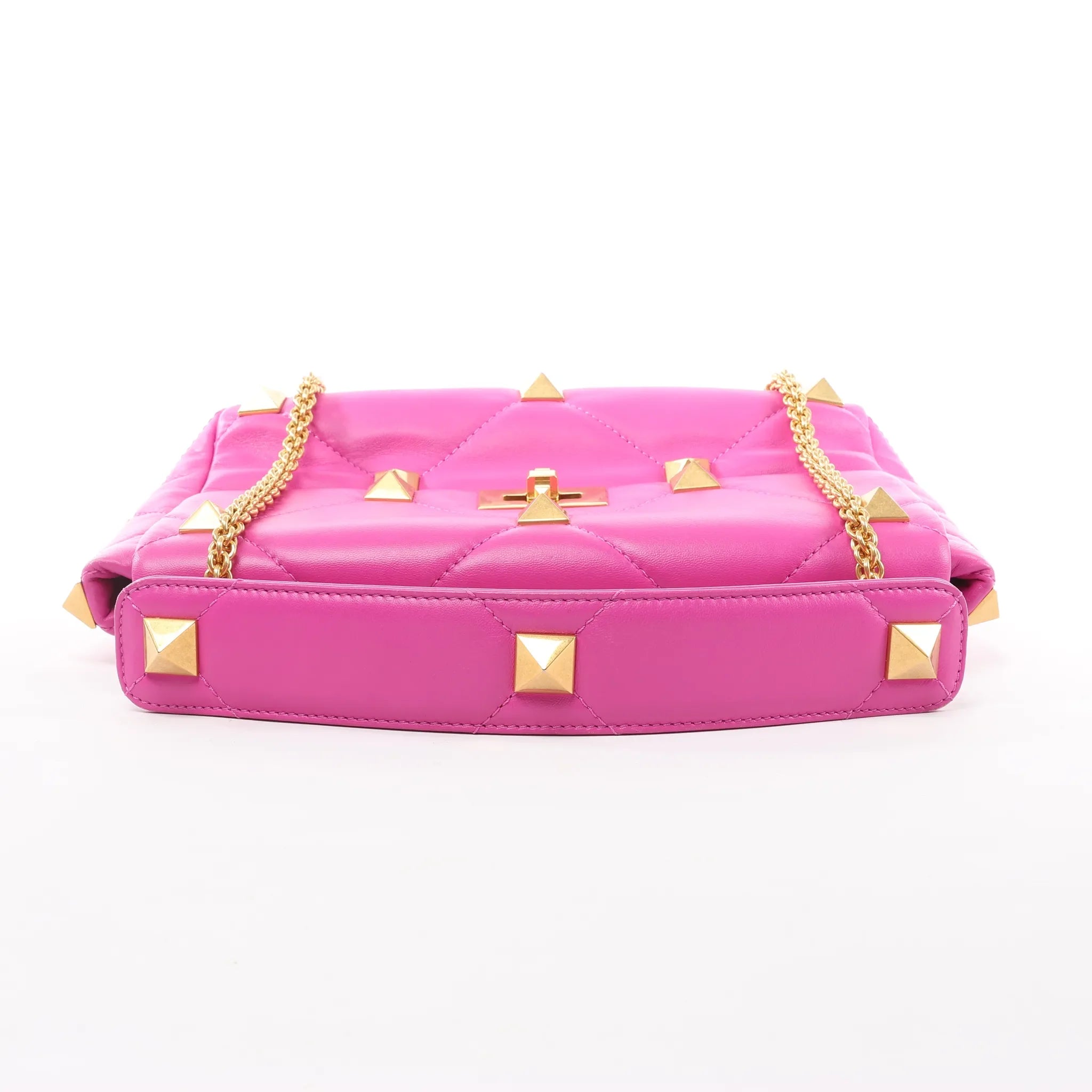 Valentino Garavani Roman Studs Leather 2-way Crossbody Bag in Pink