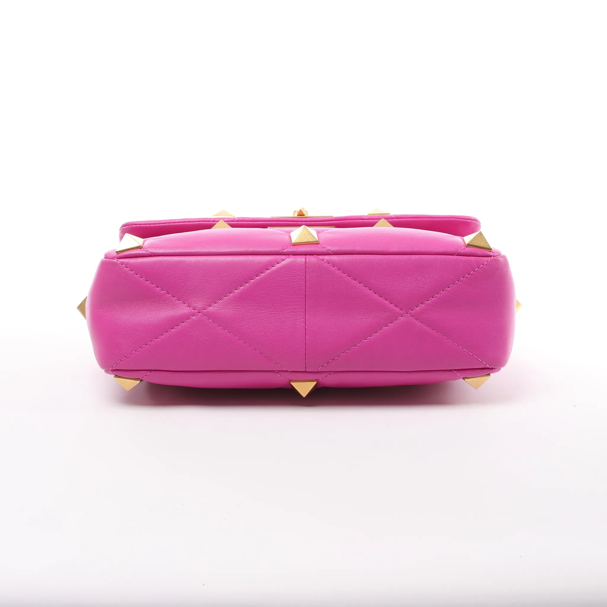 Valentino Garavani Roman Studs Leather 2-way Crossbody Bag in Pink
