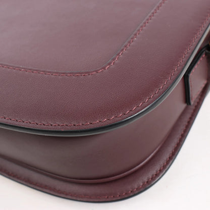 Valentino Garavani Supervee Leather Shoulder Strap in Burgundy