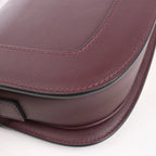 Valentino Garavani Supervee Leather Shoulder Strap in Burgundy