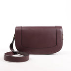Valentino Garavani Supervee Leather Shoulder Strap in Burgundy
