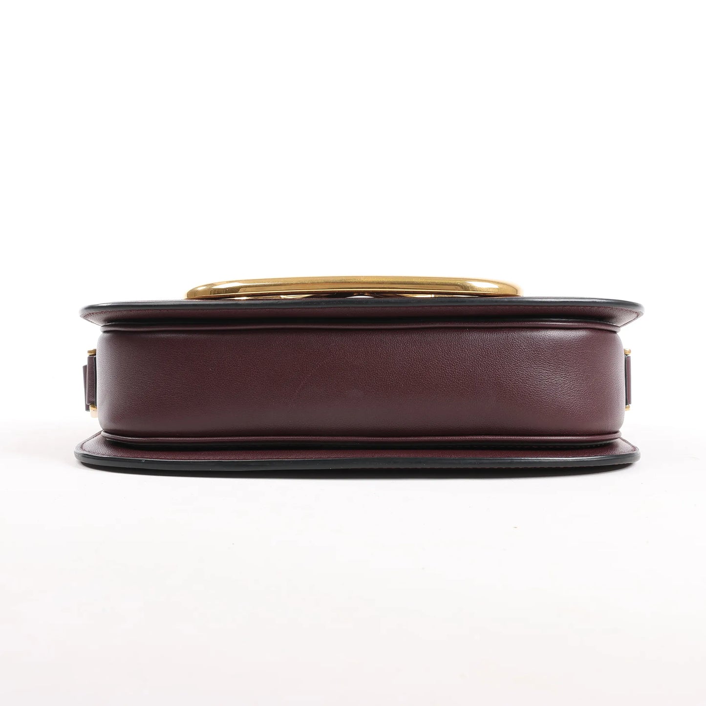 Valentino Garavani Supervee Leather Shoulder Strap in Burgundy