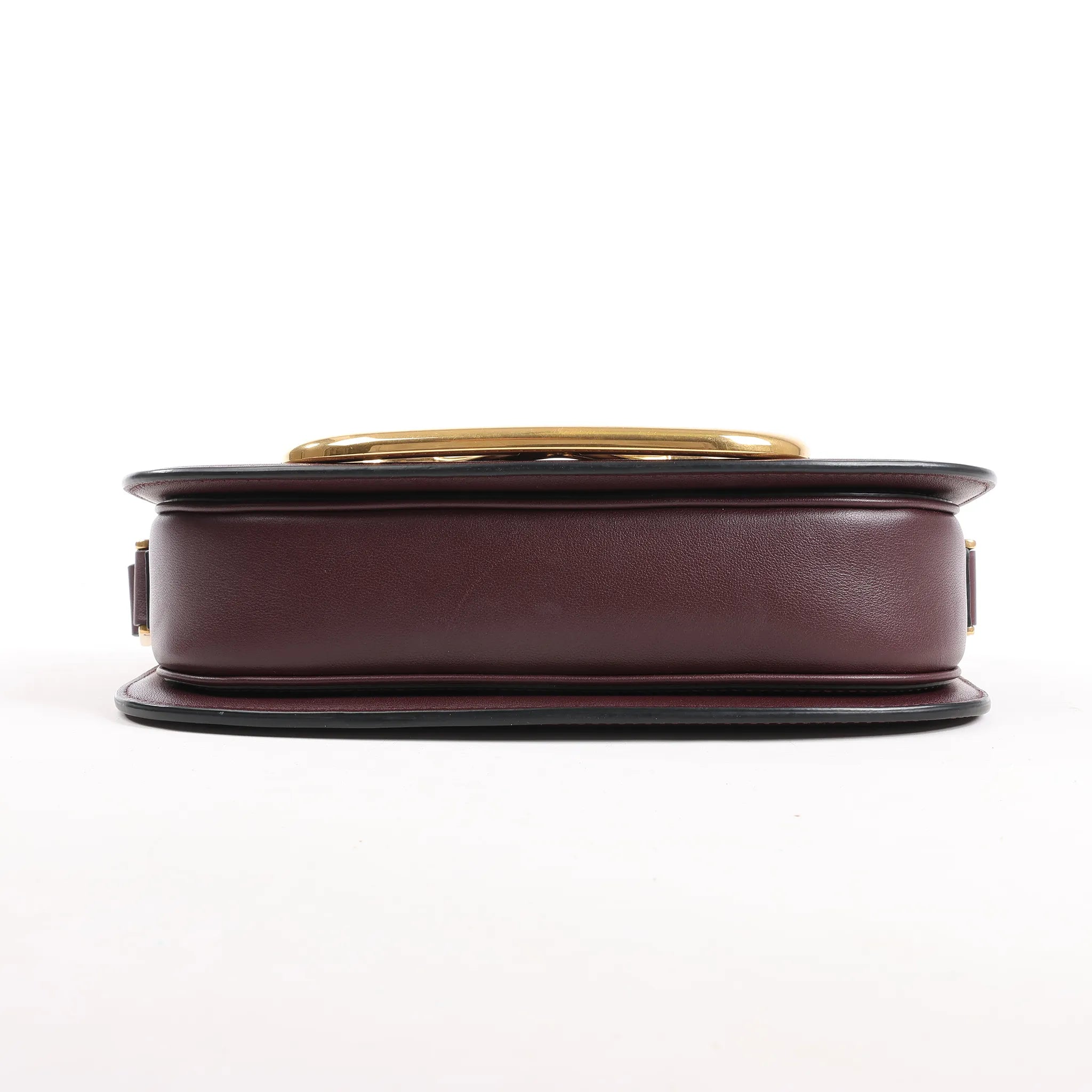 Valentino Garavani Supervee Leather Shoulder Strap in Burgundy