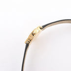 Van Cleef & Arpels Alhambra WTYB02B3 136574 YG & Leather QZ Watch with Shell-Face HH5655