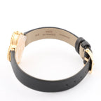 Van Cleef & Arpels Alhambra WTYB02B3 136574 YG & Leather QZ Watch with Shell-Face HH5655