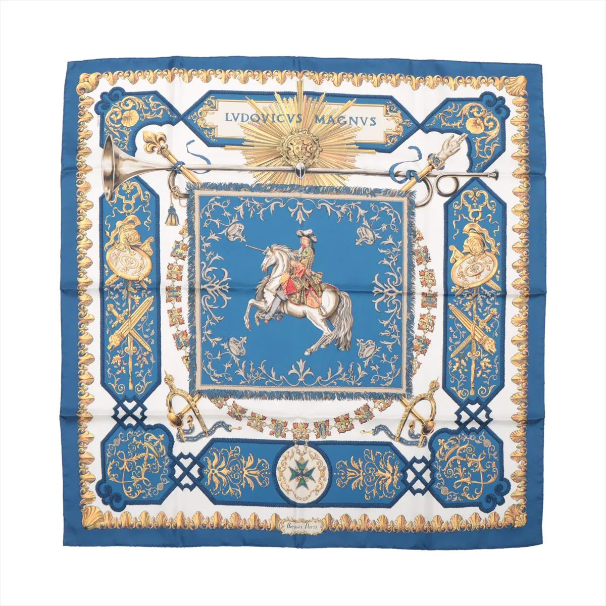 Hermès Carré 90 "LVDOVICVS MAGNVS" Silk Scarf