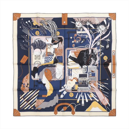 Hermès Carré 90 "BAGAGE A MAIN" Silk Scarf
