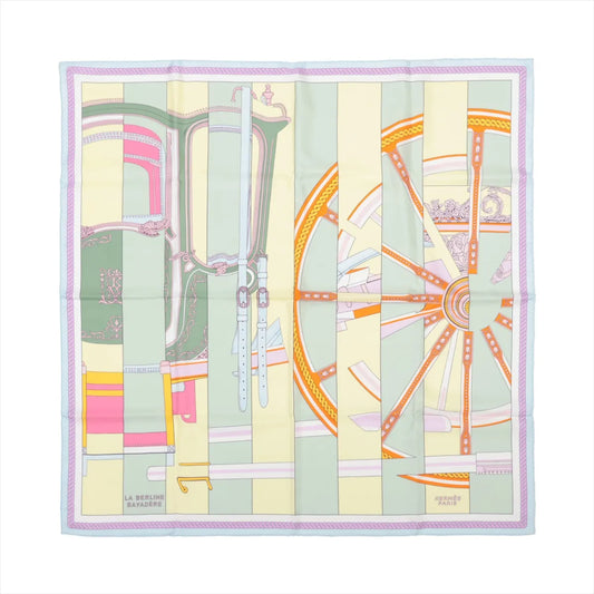 Hermes Carré 90 "LA BERLINE BAYADERE" Silk handkerchief in Pastel