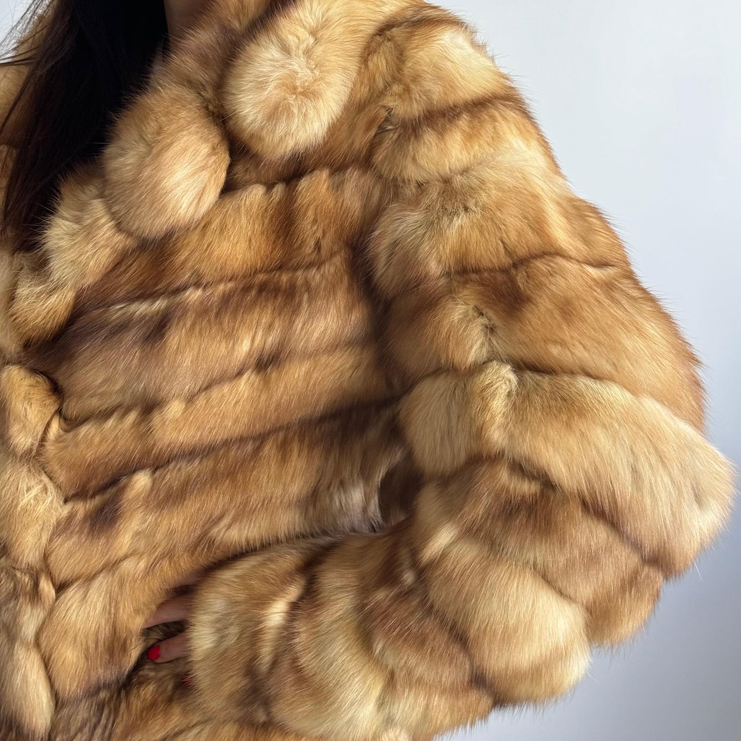 Vintage Christian Dior Paris Golden Marten Fur Coat