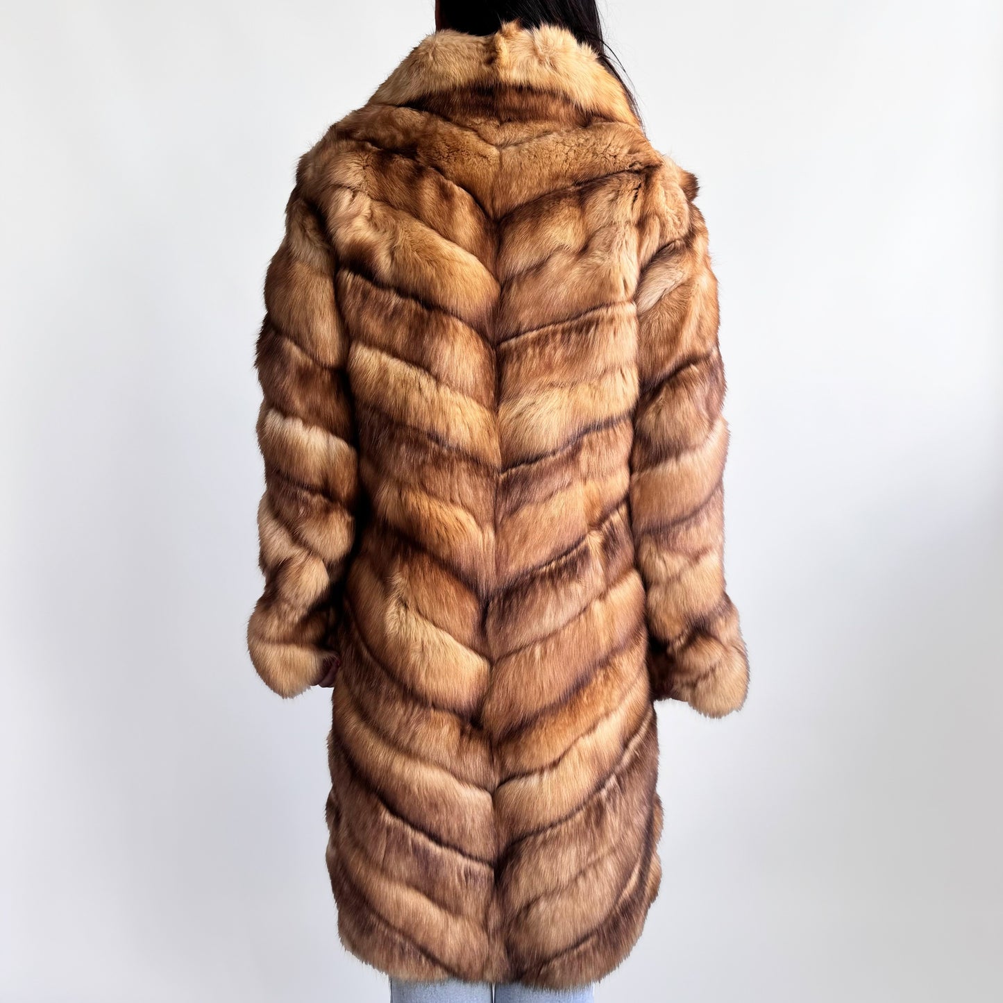 Vintage Christian Dior Paris Golden Marten Fur Coat
