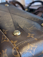 Louis Vuitton Monogram Pallas MM 2Way Handbag in Brown M40907