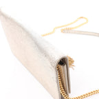 Saint Laurent Paris Kate Small Tassel Crossbody Bag in Silver Glitter