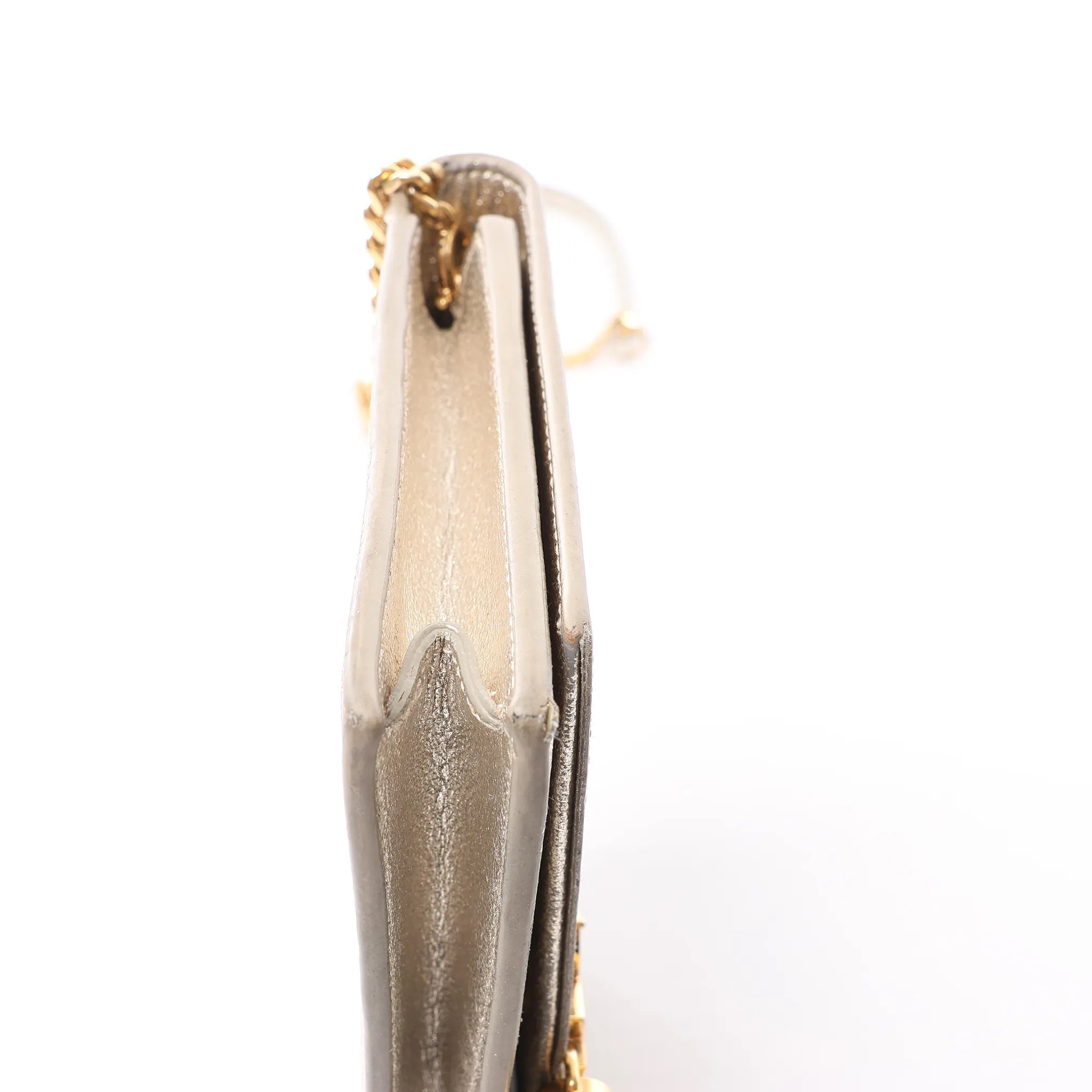 Saint Laurent Paris Kate Small Tassel Crossbody Bag in Silver Glitter