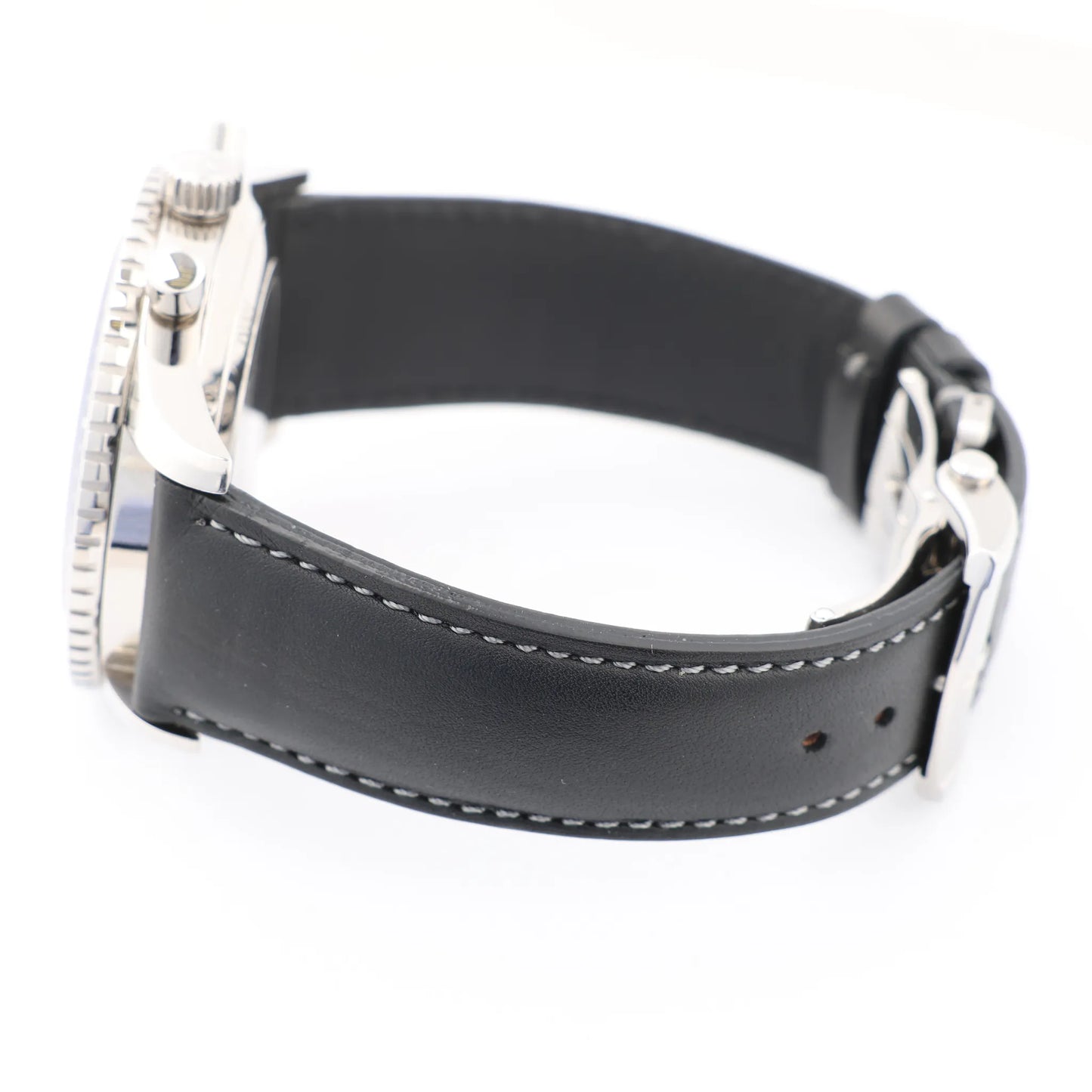 Zenith Chronometro TIPO CP-2 03.2240.4069 SS x Leather AT Watch with Black Dial