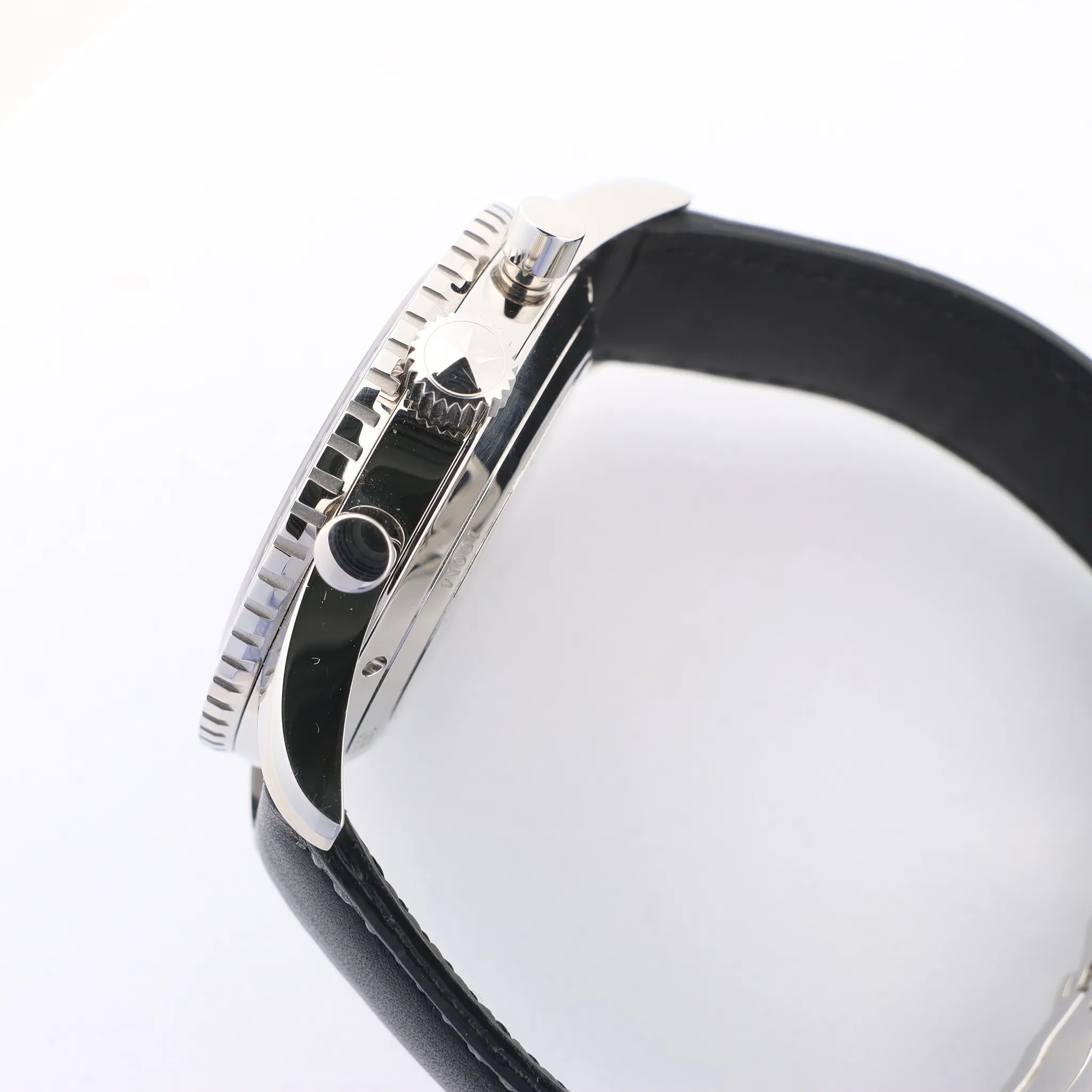 Zenith Chronometro TIPO CP-2 03.2240.4069 SS x Leather AT Watch with Black Dial
