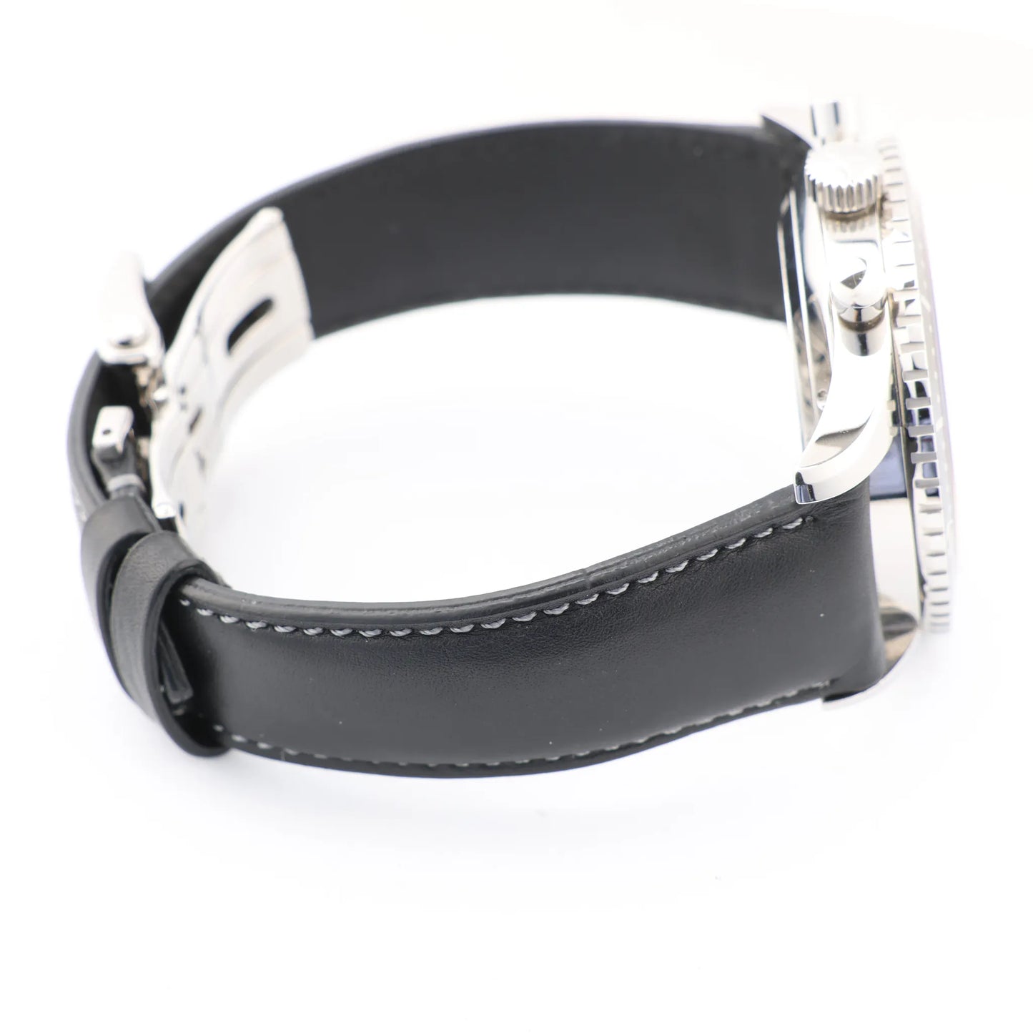 Zenith Chronometro TIPO CP-2 03.2240.4069 SS x Leather AT Watch with Black Dial