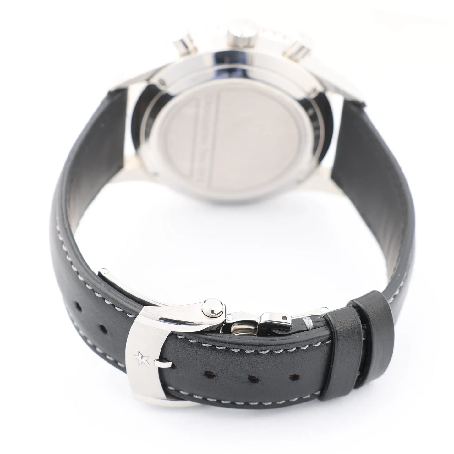 Zenith Chronometro TIPO CP-2 03.2240.4069 Edelstahl x Leder AT Uhr mit schwarzem Zifferblatt