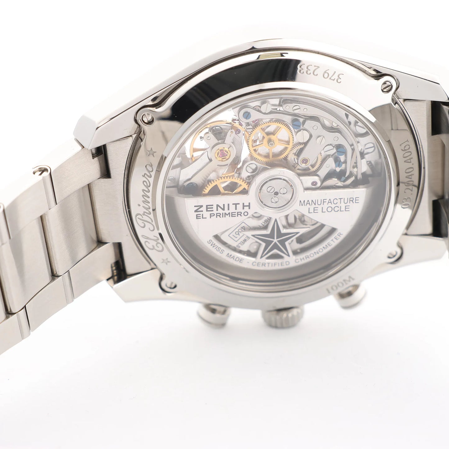 Zenith El Primero CHRONOMASTER OPEN 03.2040.4061/23.M2040 379233 SS AT Watch with Gray Dial