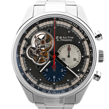 Zenith El Primero CHRONOMASTER OPEN 03.2040.4061/23.M2040 379233 SS AT Watch with Gray Dial