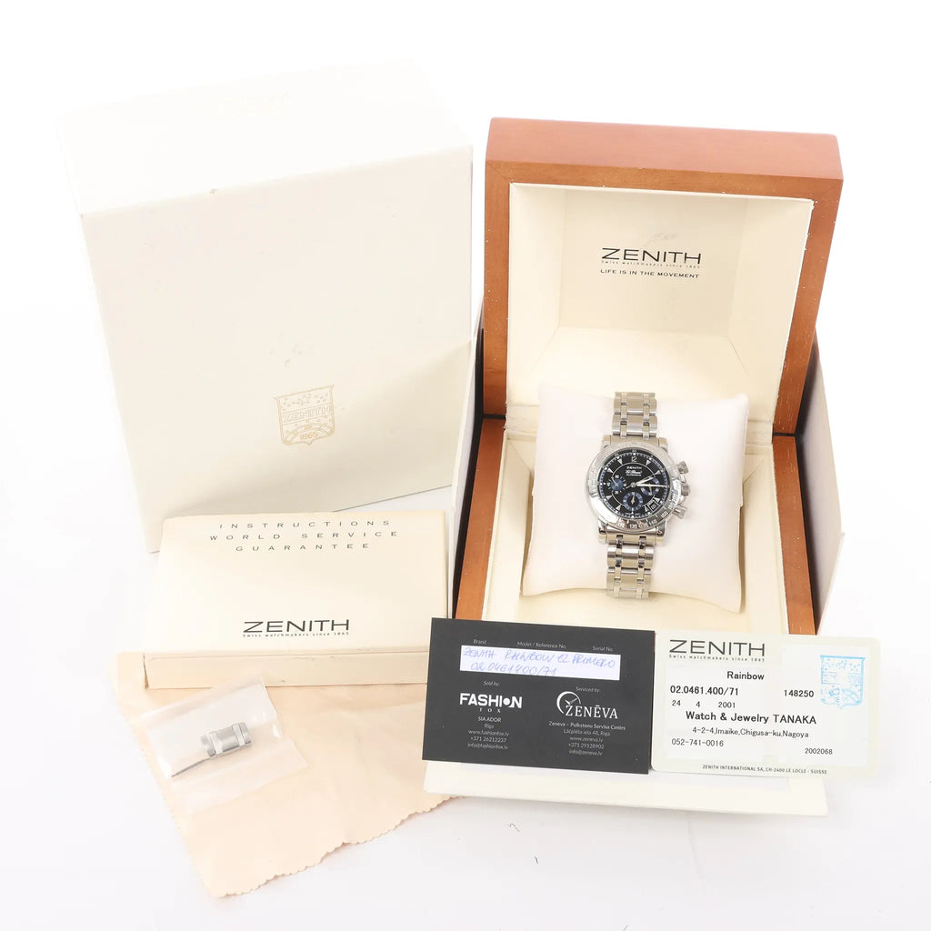 Zenith Rainbow El Primero 02.0461.400/71 SS AT Watch with Black Dial