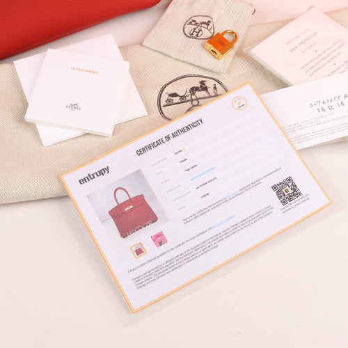 Authenticity Certificate Entrupy 