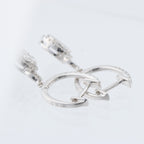 Non Signe / Unsigned Diamond Earrings K18WG 3.2 g D1.7