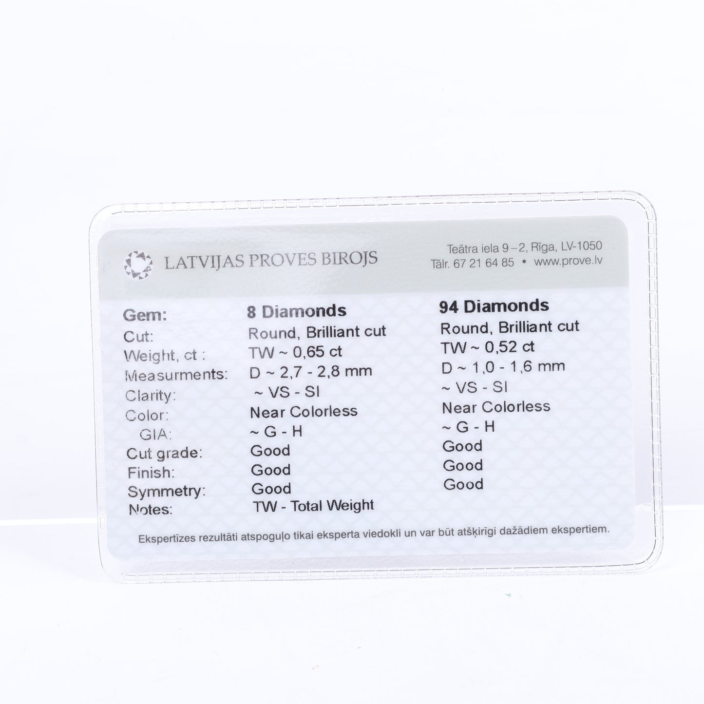 Non Signe / Unsigned Diamond Earrings K18WG 3.2 g D1.7