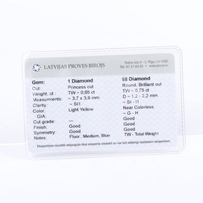 Non Signe / Unsigned 18k Pink GOLD RING with diamonds, Size 52 EU